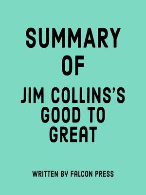 cover image of Summary of Jim Collins's Good to Great